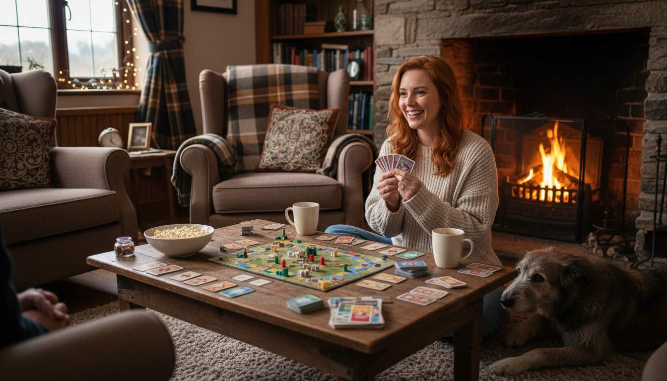 A woman enjoying casino games